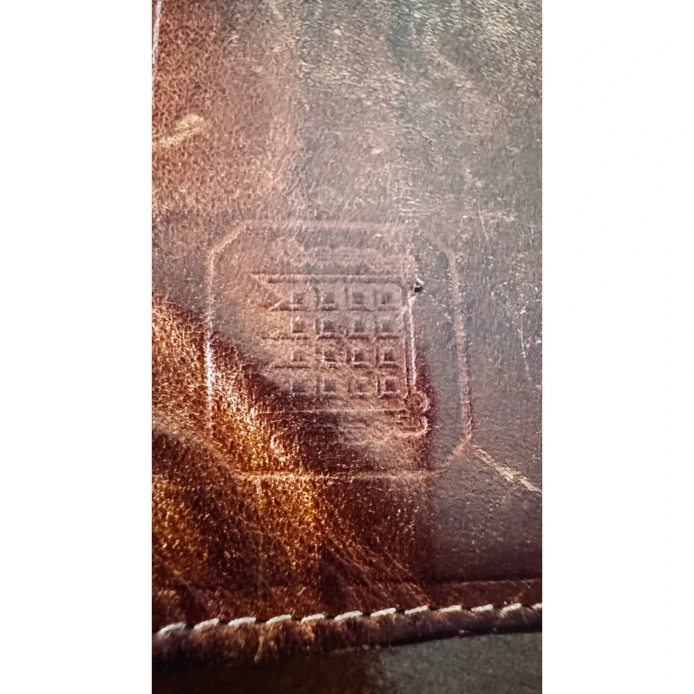 Rare Vintage Barrow Hepburn England Mens Leather Bifold Wallet Cognac 5.3x4